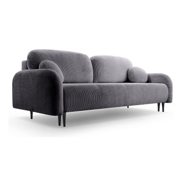 Klappbares Dreisitzer-Polstersofa CLOUDY grau